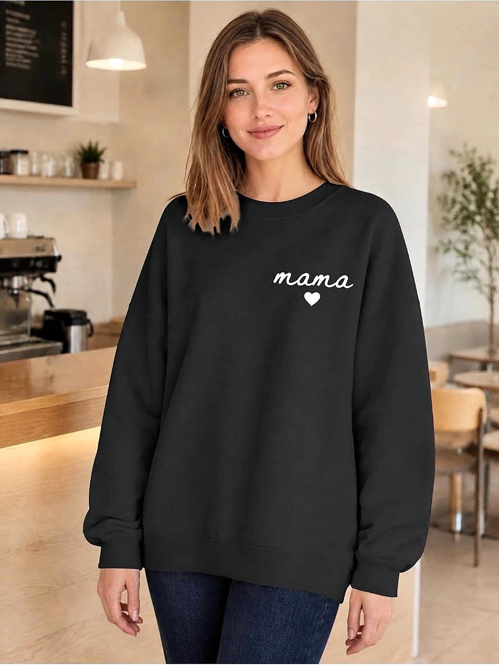 Crewneck “mama”Graphic Sweatshirt- NWOT